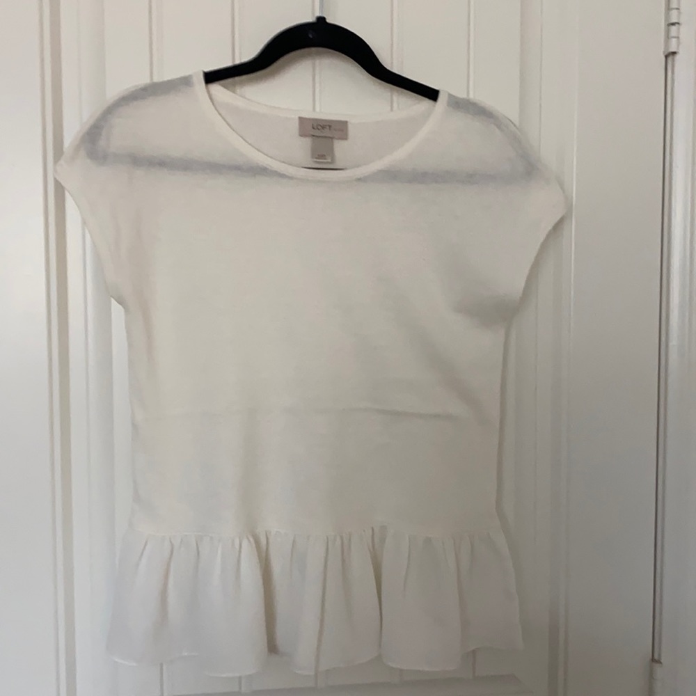 White Anne Taylor Loft Top
